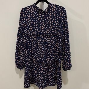 Navy and cream Polka Dot Dress
